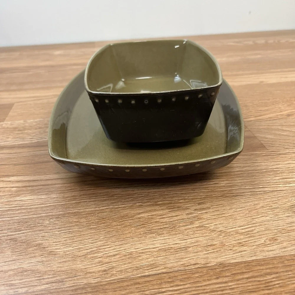 Vintage Franciscan Discovery Tahiti Serving Bowl and Platter Set MCM - Excellent
